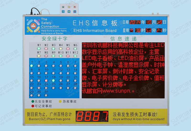 廣州百特EHS管理體系信息記錄安燈看板