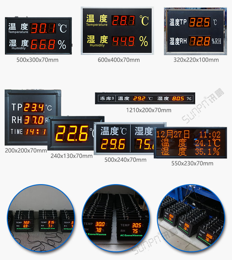 LED溫濕度點陣時間顯示屏