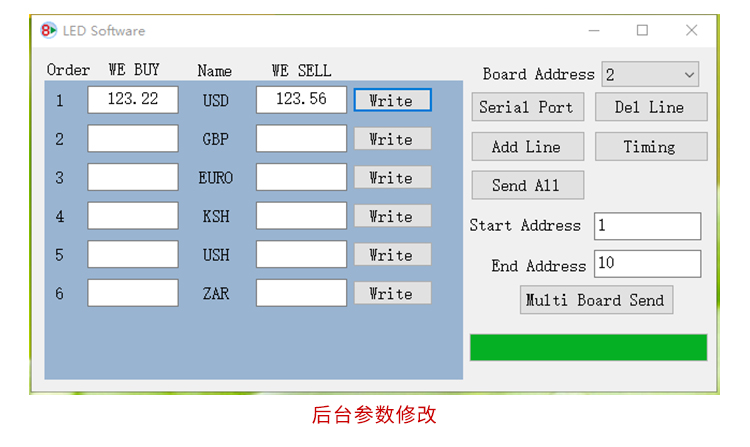 銀行匯率屏后臺參數(shù)