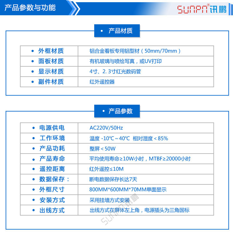 LED倒計時牌參數(shù)