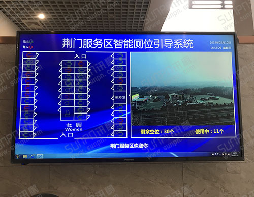 湖北服務區(qū)智能廁位引導系統(tǒng)-智慧公廁廣告監(jiān)控平臺-廁所有人無人顯示屏