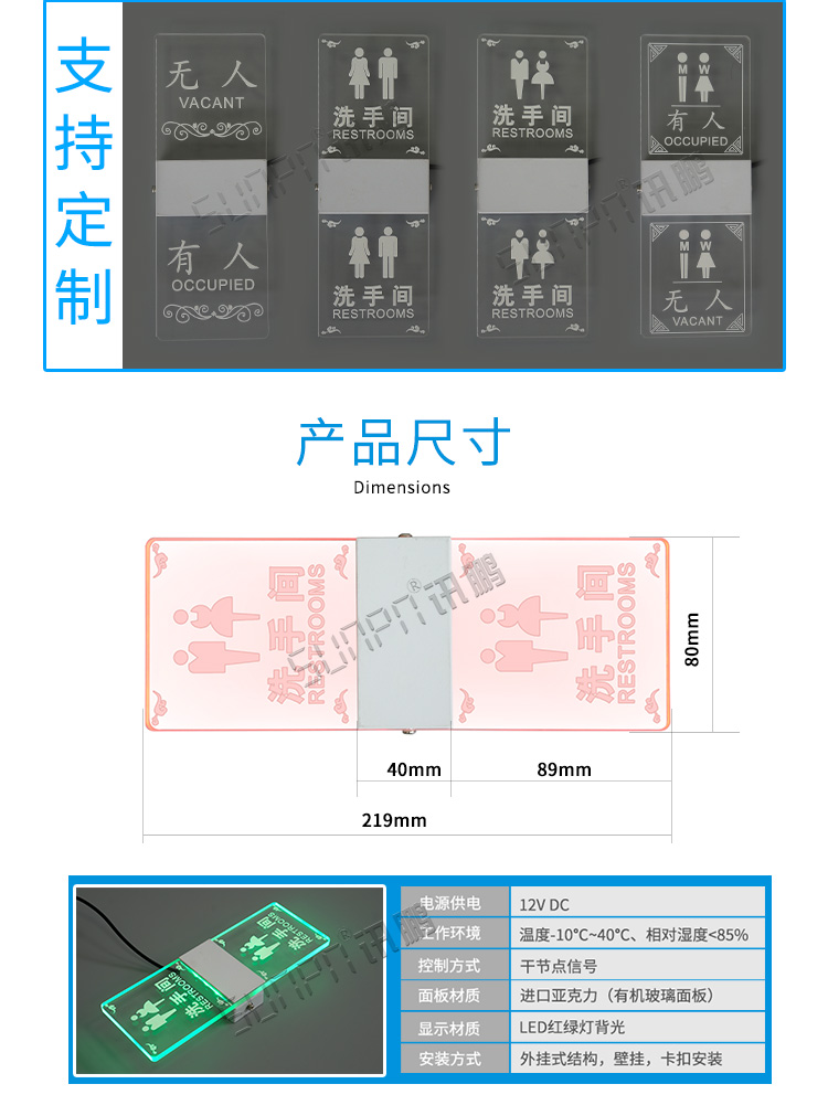 廁位狀態(tài)門頭屏產(chǎn)品介紹