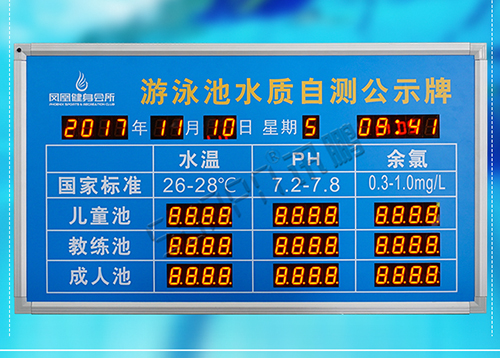 泳池水質(zhì)監(jiān)測(cè)顯示系統(tǒng)_訊鵬定制