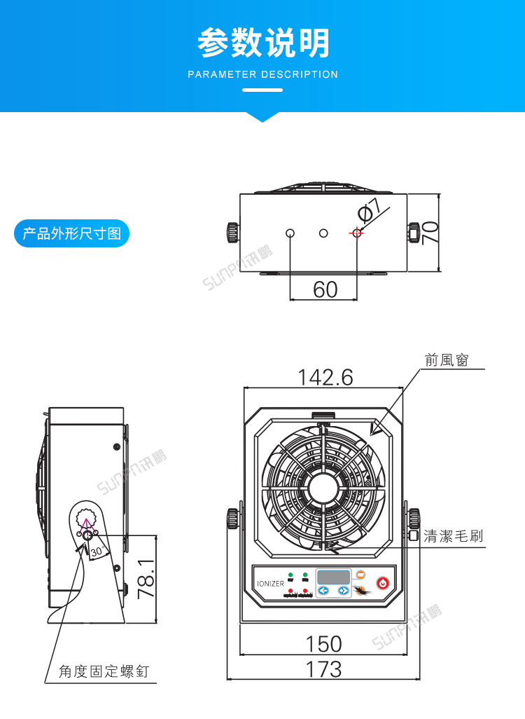 工業(yè)離子風機-參數說明