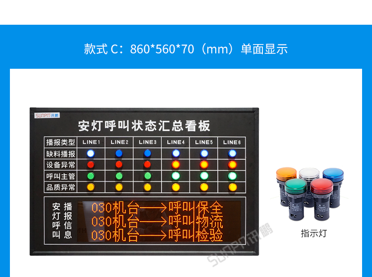 安燈andon系統(tǒng)-指示燈安燈看板款式