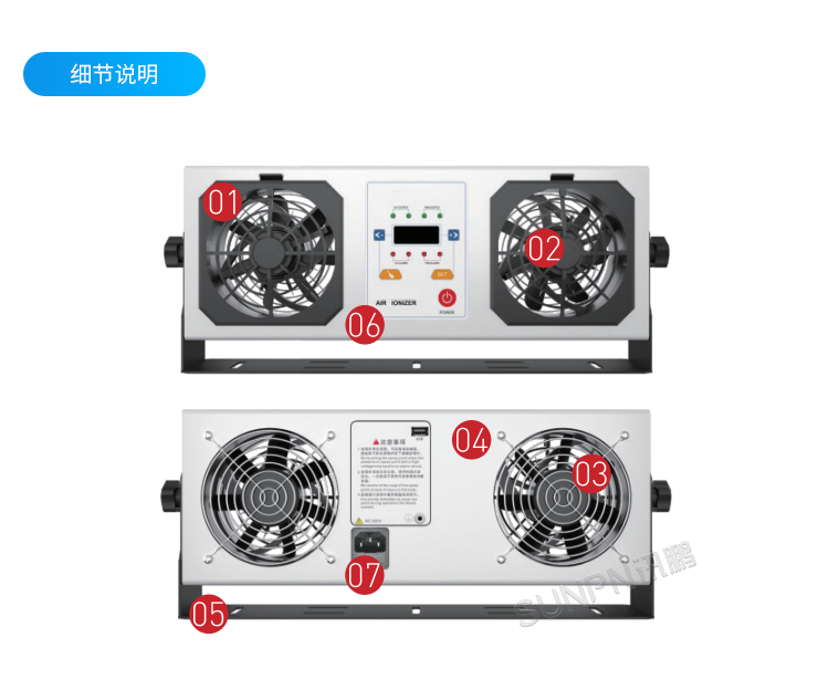 工業(yè)除靜電離子風(fēng)機-SP-40AR細(xì)節(jié)說明