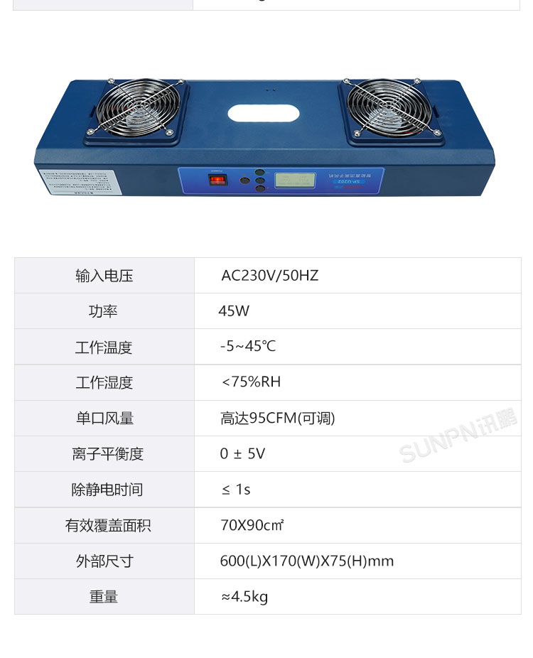 雙單元離子風(fēng)機(jī)